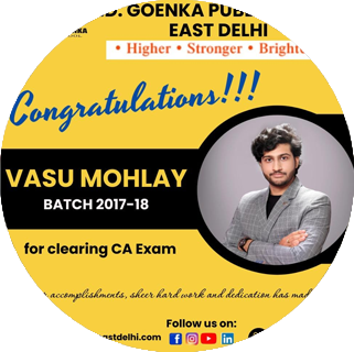 Vasu Mohlay 2017-18 Batch clears CA Exam
